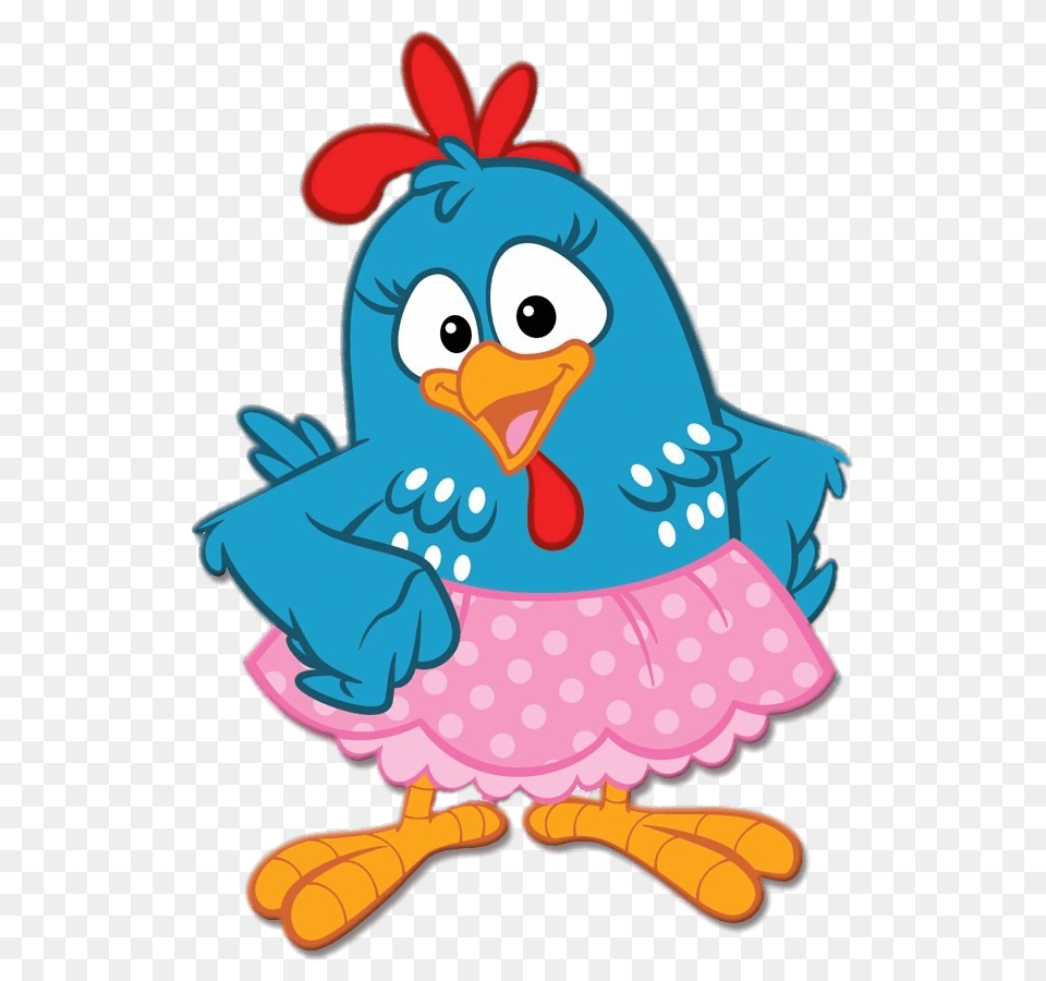 Lottie Dottie Chicken Wears A Pink Skirt, Applique, Pattern, Toy, Cartoon Png Image