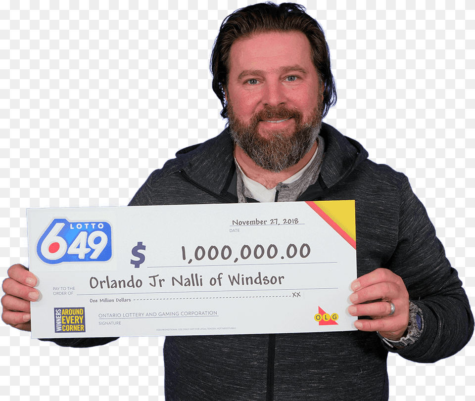 Lotto 649 Winner Windsor Ontario Lottery Winner, Adult, Person, Man, Male Free Png
