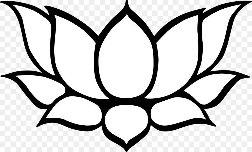 Lotus Black And White, Leaf, Plant, Symbol, Logo Free Png