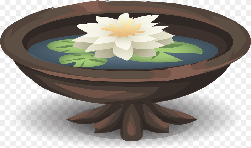 Lotus Bowl Table Decor Clipart, Flower, Plant, Food, Meal Free Png