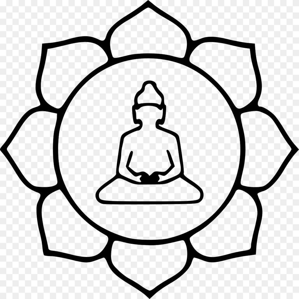 Lotus Buddha, Gray Png Image