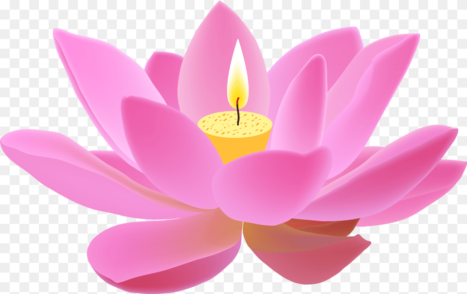 Lotus Clip Diya Image Hd, Flower, Plant, Petal, Candle Free Png Download
