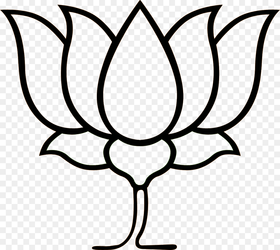 Lotus Clipart Bjp Bharatiya Janata Party, Weapon, Trident Free Png Download