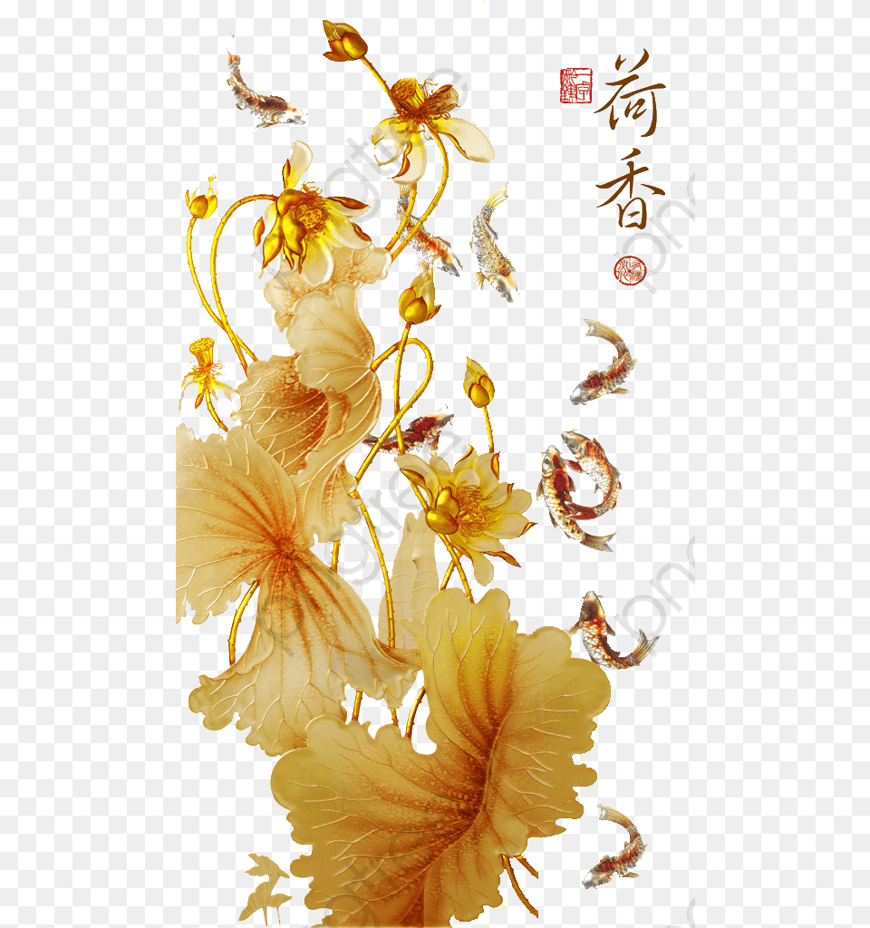 Lotus Clipart Gold, Plant, Art, Floral Design, Flower Png