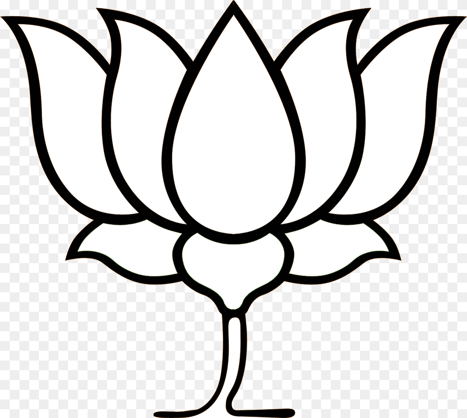 Lotus Clipart Logo Bjp Bjp Logo, Lamp, Glass, Weapon Free Transparent Png