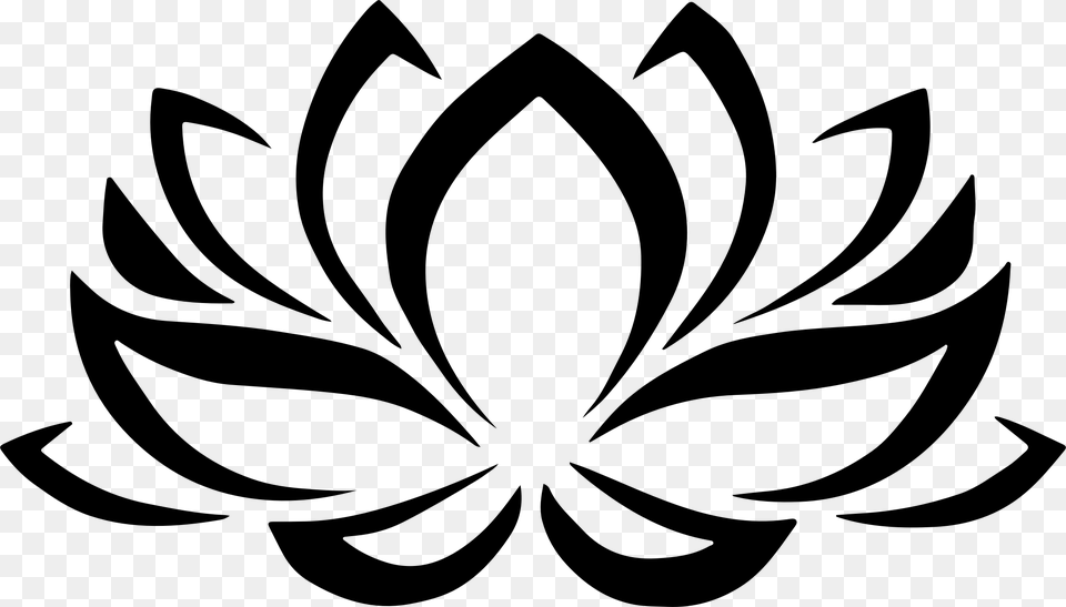 Lotus Flower, Gray Free Png