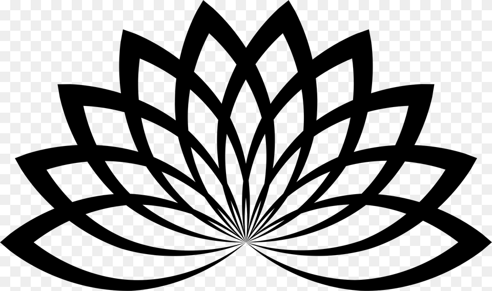 Lotus Flower, Gray Png