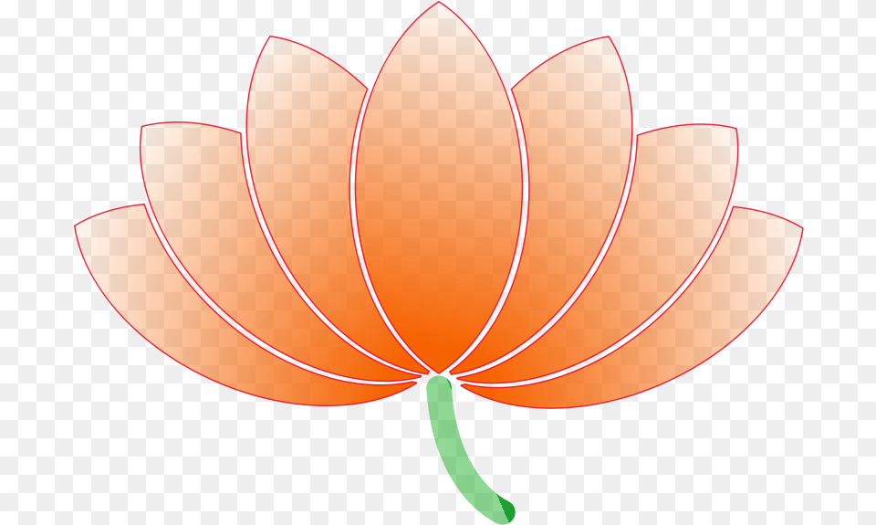 Lotus Flower C Clipart Clipartlook Flower Clipart Side View, Dahlia, Leaf, Petal, Plant Free Png Download