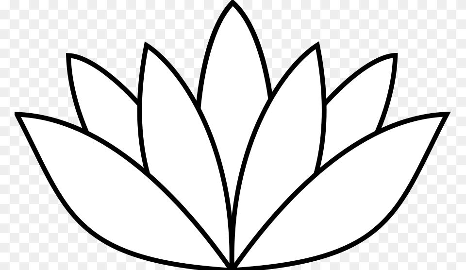 Lotus Flower Clipart Black And White, Leaf, Plant, Stencil, Animal Free Transparent Png