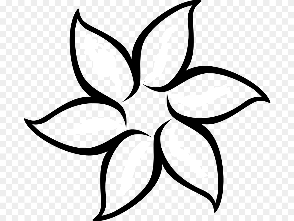 Lotus Flower Clipart Black White, Stencil, Silhouette, Animal, Invertebrate Png