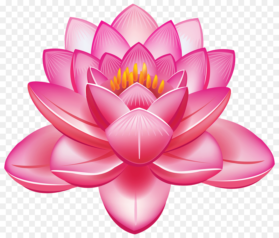 Lotus Flower Clipart Symbole Bouddhiste Fleur De Lotus Flower Clipart, Dahlia, Plant, Petal, Chandelier Free Png
