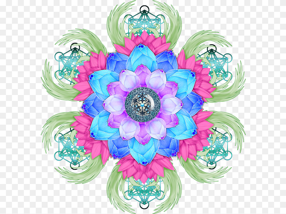 Lotus Flower Graphic Blue Dragon Journal Cubo De Metatron Cube, Accessories, Pattern, Graphics, Floral Design Png Image