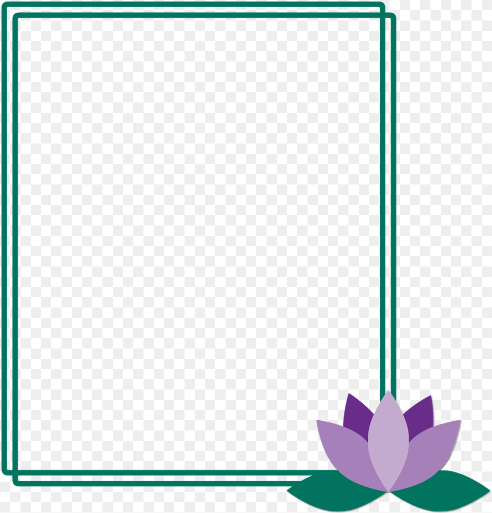 Lotus Flower Images Clipart Lotus Frame Hd, Plant, Blackboard, Petal Free Png Download