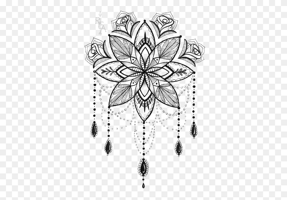 Lotus Flower Lotus Flower Tattoo Drawing Tattoo Mandala Dream Catcher Designs, Chandelier, Lamp, Art, Floral Design Png Image