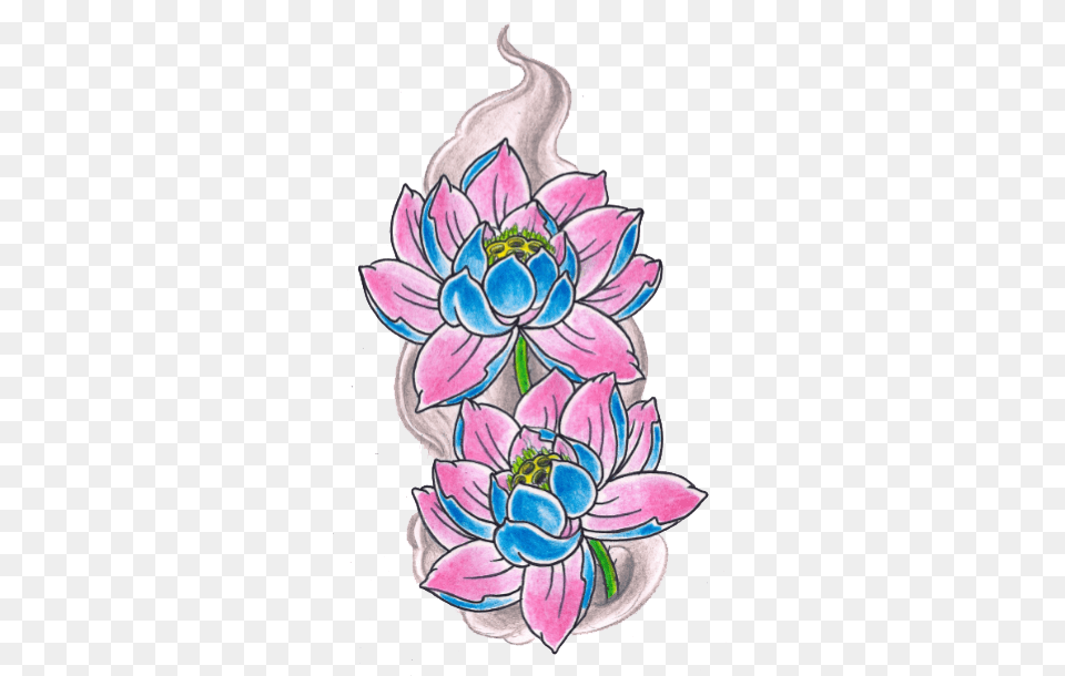 Lotus Flower Tattoo Flash Hinh Xm Hoa Sen Mu Xanh, Art, Dahlia, Floral Design, Graphics Free Transparent Png