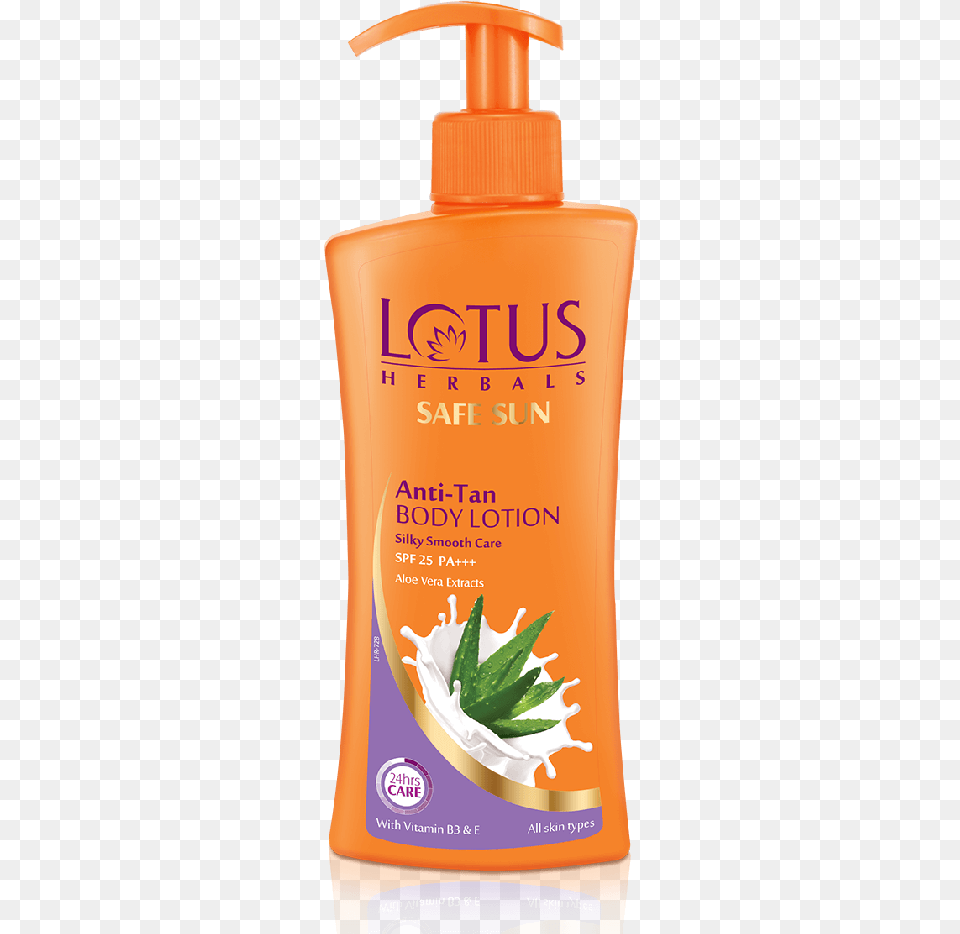 Lotus Herbals Safe Sun Anti Tan Body Lotion Spf 25 Sun Protection Body Lotion, Bottle, Shaker, Cosmetics Free Png Download