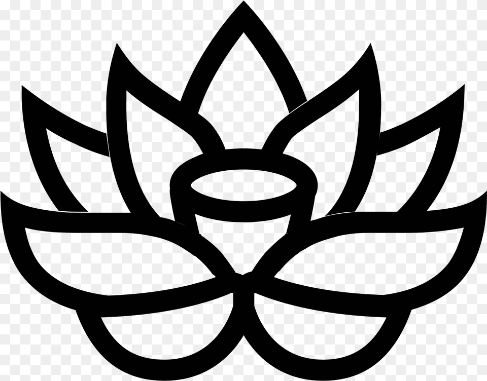 Lotus Symbol Icon Lotus, Gray Free Transparent Png