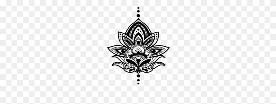 Lotus Tattoo Small, Gray Free Transparent Png