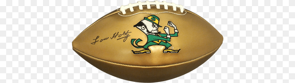 Lou Holtz Autographed Notre Dame Football Autographed Paraphernalia, Ball, Rugby, Rugby Ball, Sport Free Png Download