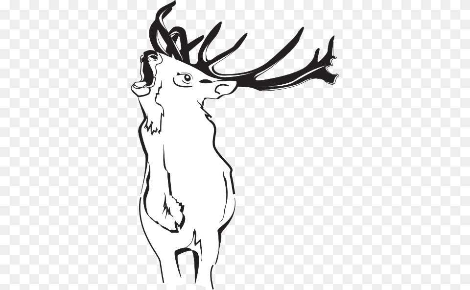 Loud Deer Clip Art, Animal, Mammal, Wildlife, Stencil Png