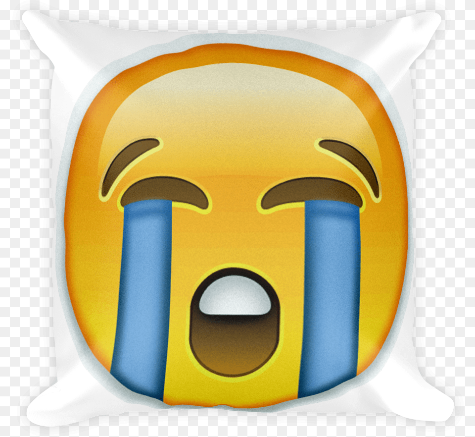 Loudly Crying Face Crying Emoji Transparent Background, Cushion, Home Decor, Pillow, Animal Free Png Download