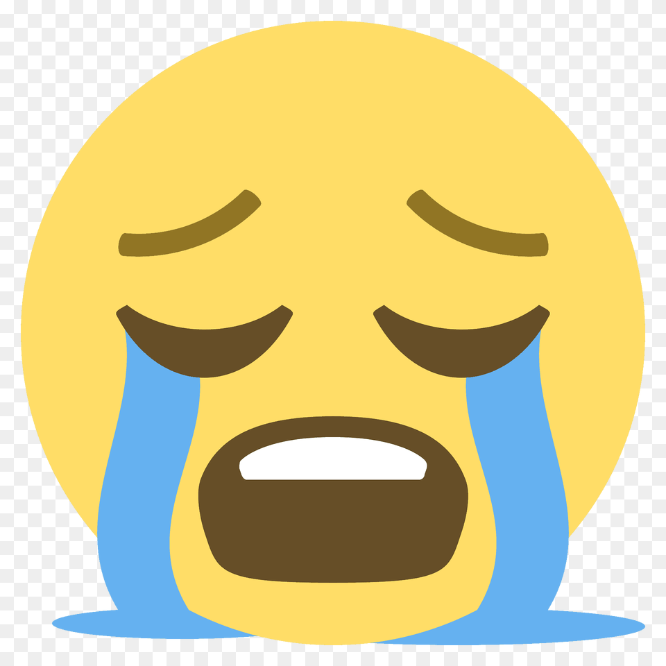 Loudly Crying Face Emoji Clipart, Head, Person Png Image