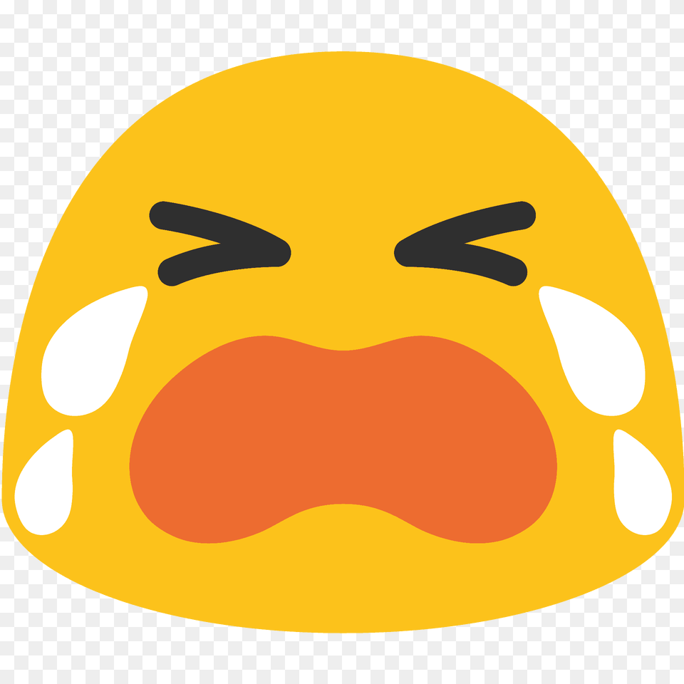 Loudly Crying Face Emoji Clipart, Head, Person, Disk Free Png Download