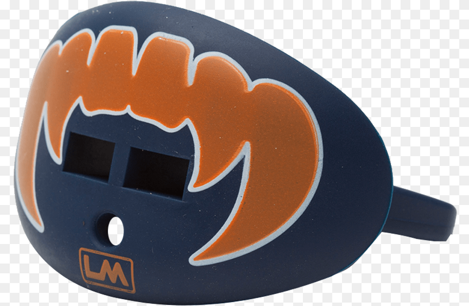 Loudmouthguards Vampire Fangs Tiger Navy Blue Orange Pumpkin, Helmet, Crash Helmet Png Image