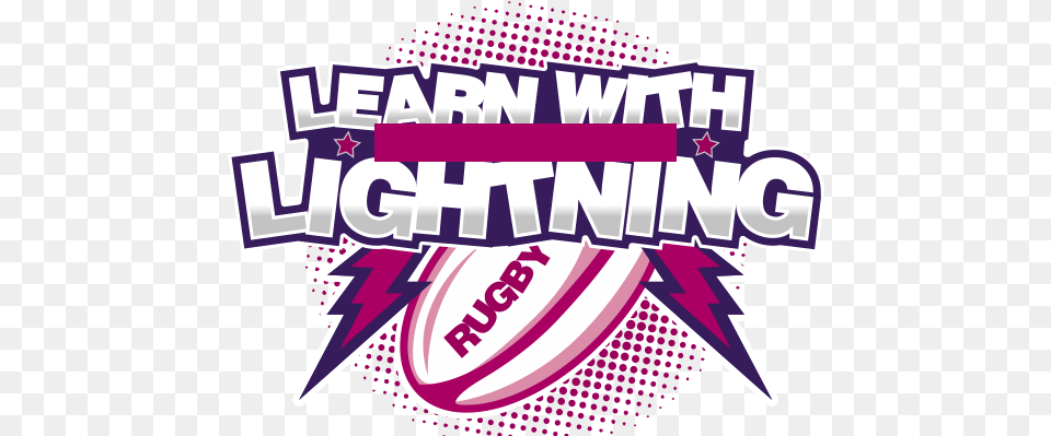 Loughborough Lightning Rugby Graphic Design, Purple, Sticker, Art, Graphics Free Png