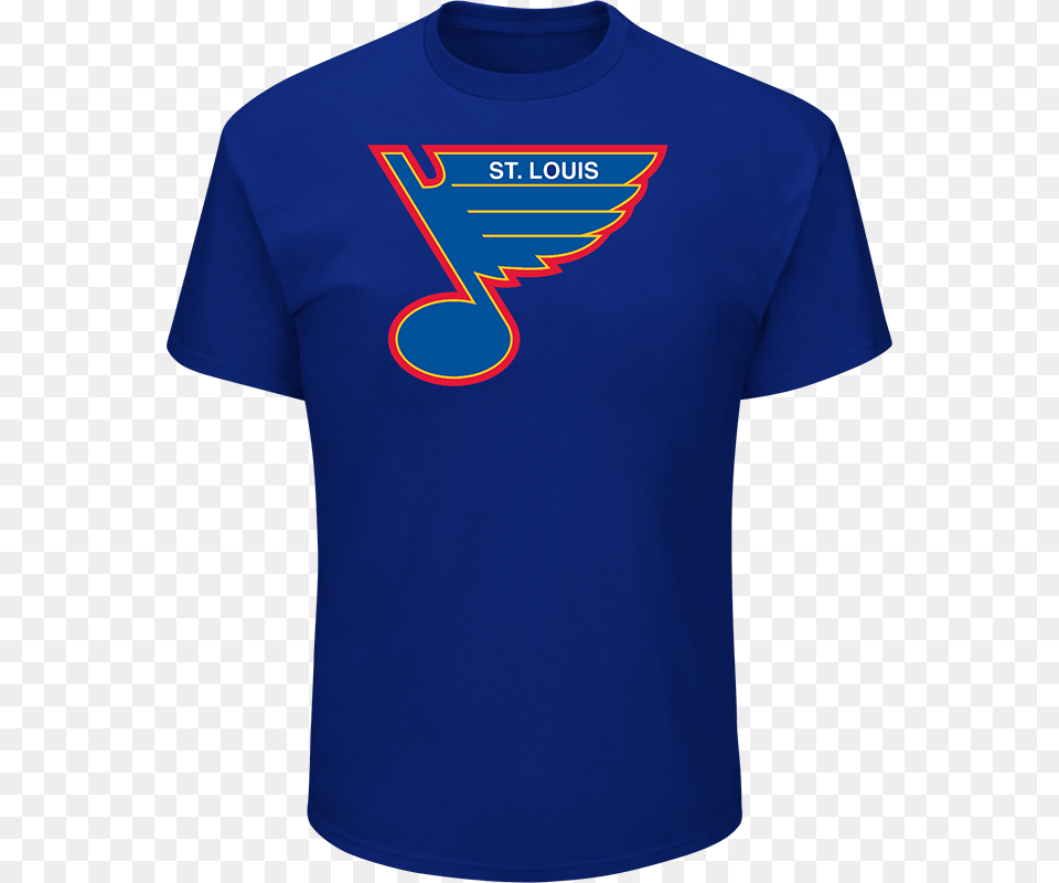 Louis Blues Twill Logo T Shirt By Majesticdata Large Eagles Super Bowl Shirts, Clothing, T-shirt, Adult, Male Free Png Download
