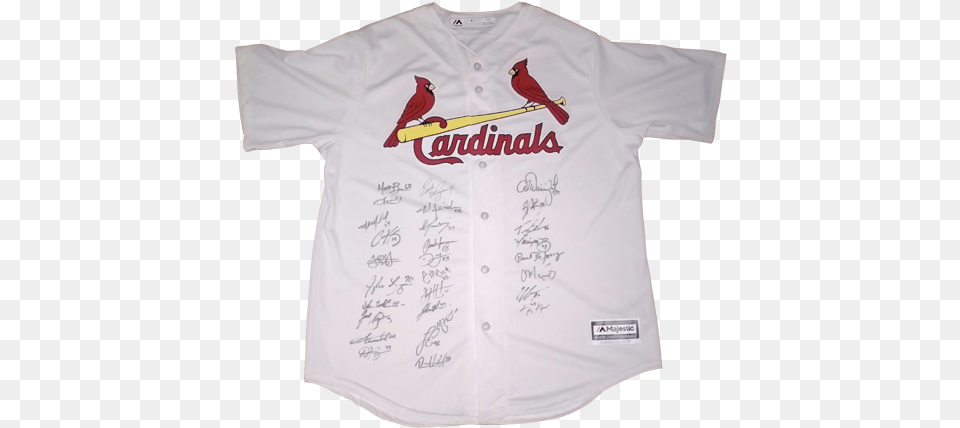 Louis Cardinals 2018 Team Autographed Majestic Jersey St Louis Cardinals, Clothing, Shirt, T-shirt, Animal Png