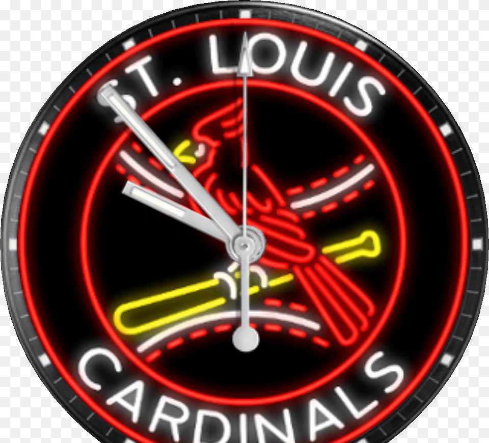 Louis Cardinals Logo Wall Clock, Disk, Light, Analog Clock Free Png