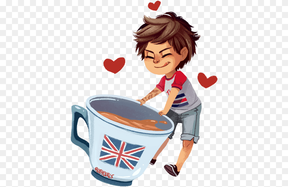 Louis Tomlinson One Direction My Art Fanart Transparent Louis Tomlinson Fan Art, Cup, Person, Face, Head Png Image