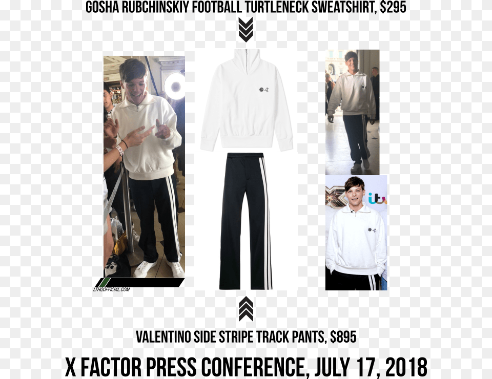 Louis Tomlinson Served Up A Look At The X Factor Press Louis Tomlinson In X Factor 2018, T-shirt, Pants, Long Sleeve, Shirt Free Transparent Png