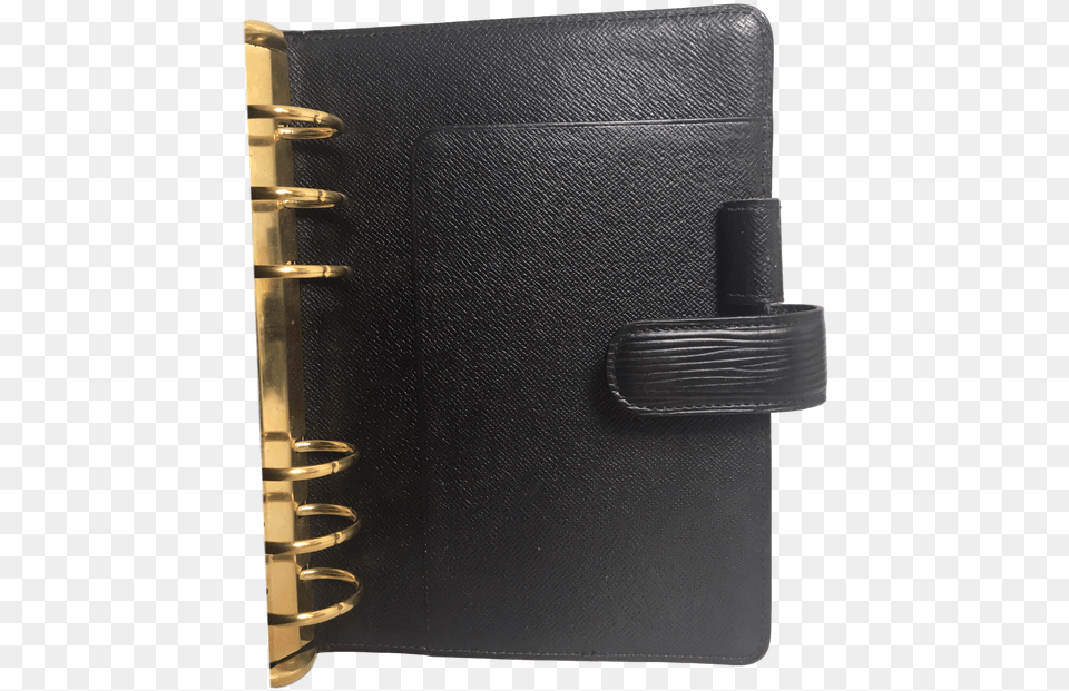 Louis Vuitton Black Epi Leather Medium Ring Agenda Wallet, Diary, File Binder, File Folder Png Image