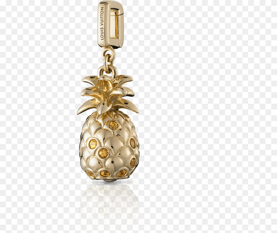 Louis Vuitton Pineapple Charm Yellow Gold And Yellow Louis Vuitton, Accessories, Earring, Jewelry, Pendant Png