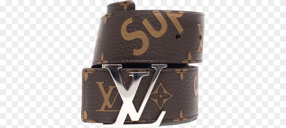 Louis Vuitton X Supreme Initiales Belt 40 Mm Monogram Silver Louis Vuitton Belt, Accessories, Buckle Free Png Download