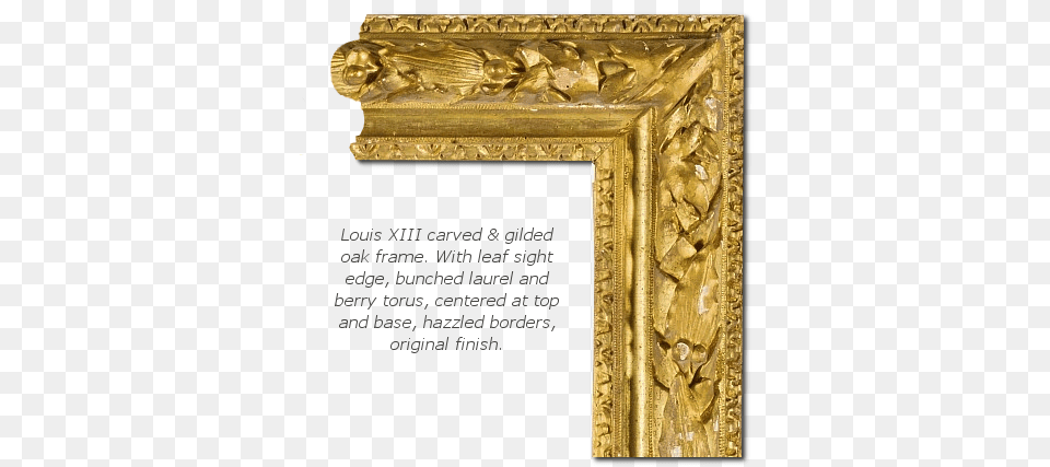 Louis Xiii Carved Amp Gilded Oak Frame Oak, Gold Png