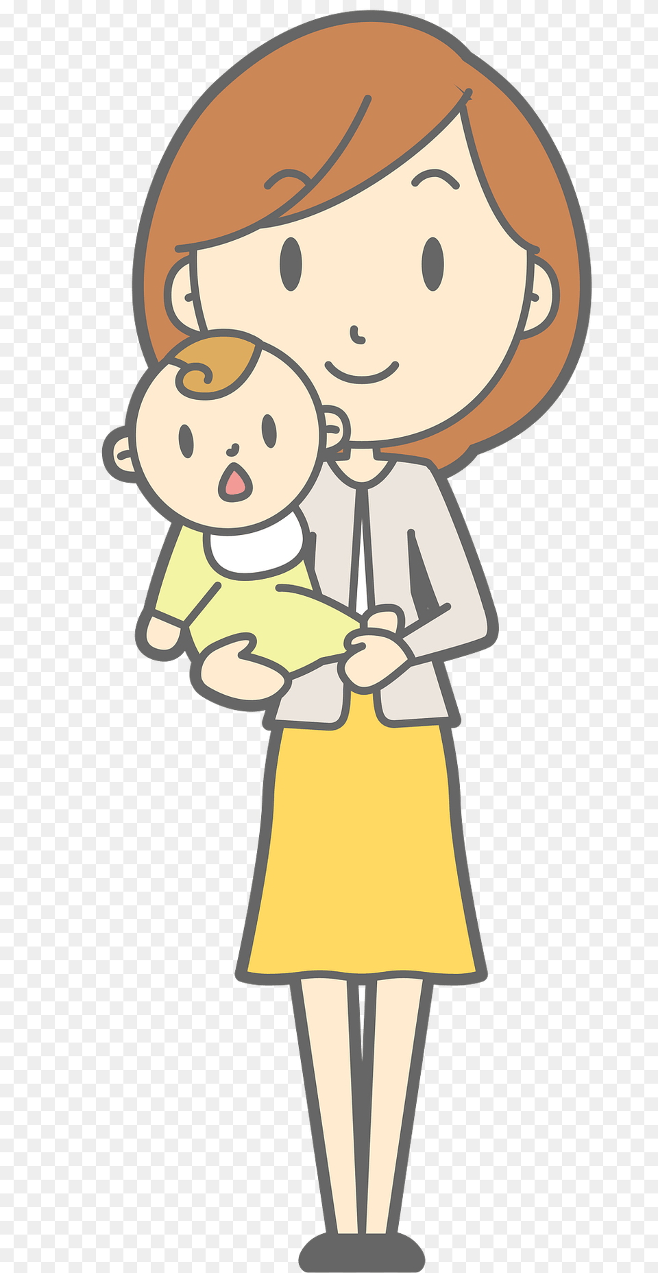 Louise Businesswoman Is Holding A Baby Clipart, Person, Book, Comics, Publication Free Png Download