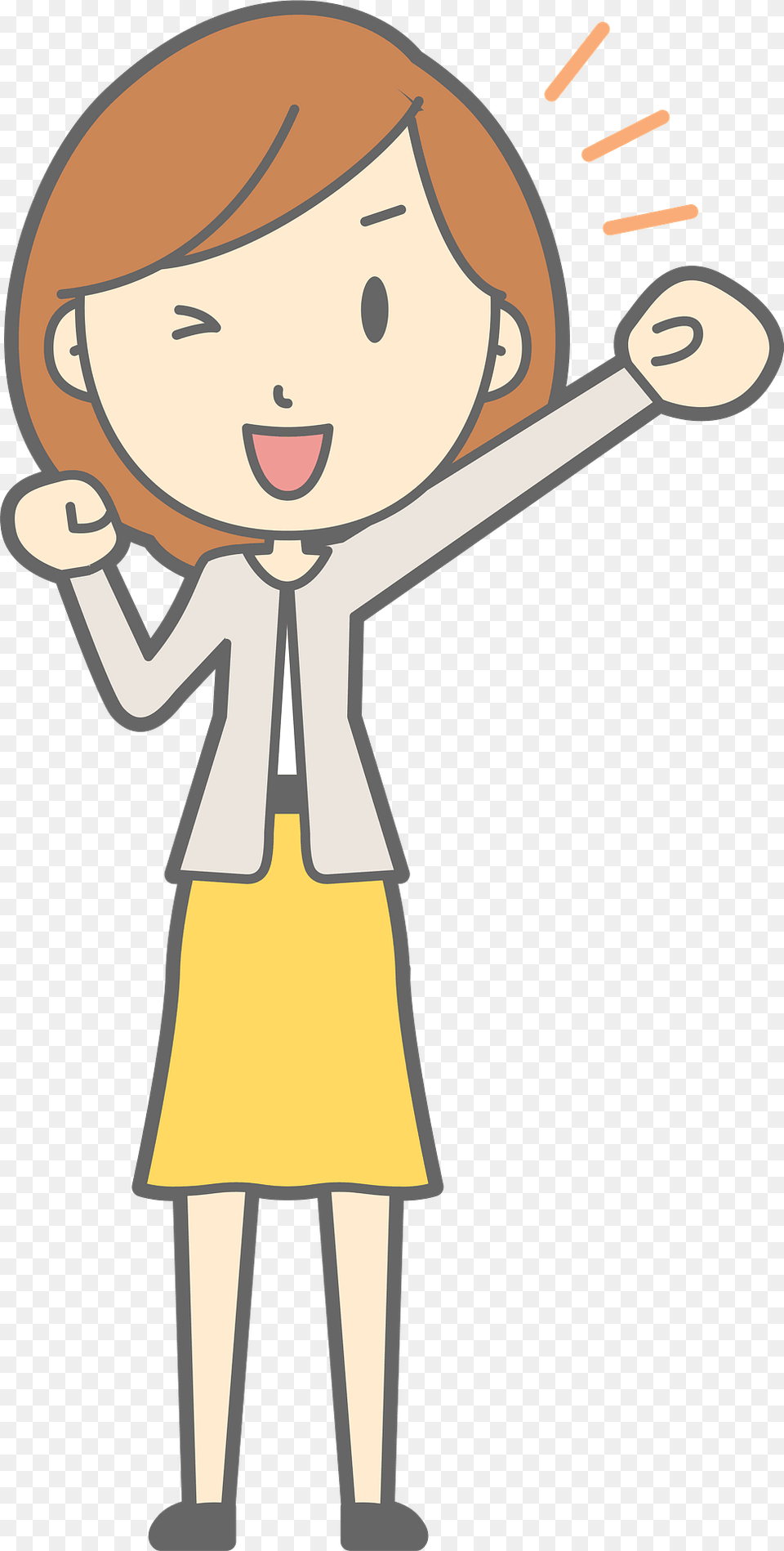 Louise Office Lady Is Cheering Clipart, Face, Head, Person, Book Png