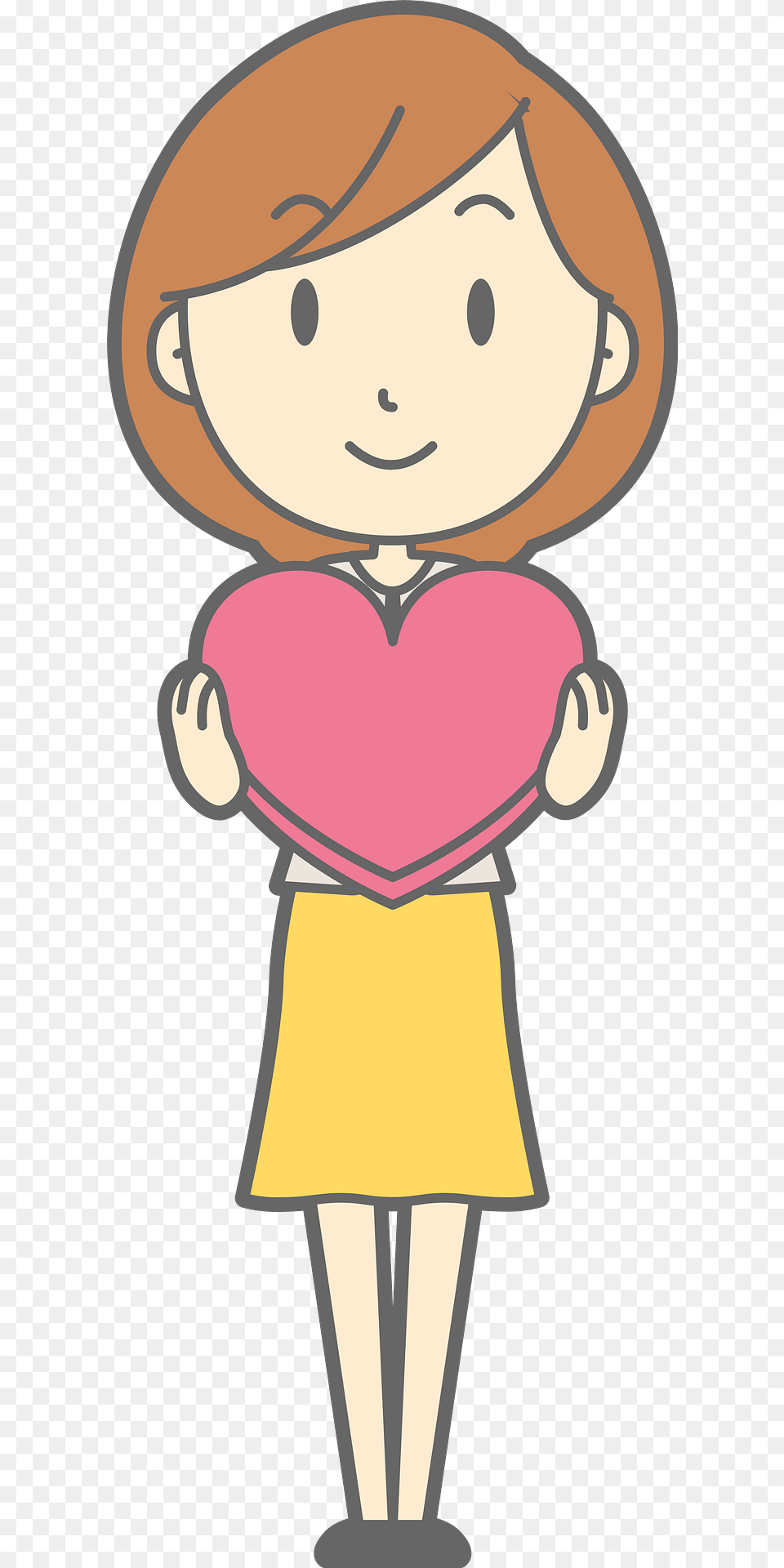 Louise Office Lady Is Holding A Red Heart Clipart, Person, Face, Head, Book Png Image