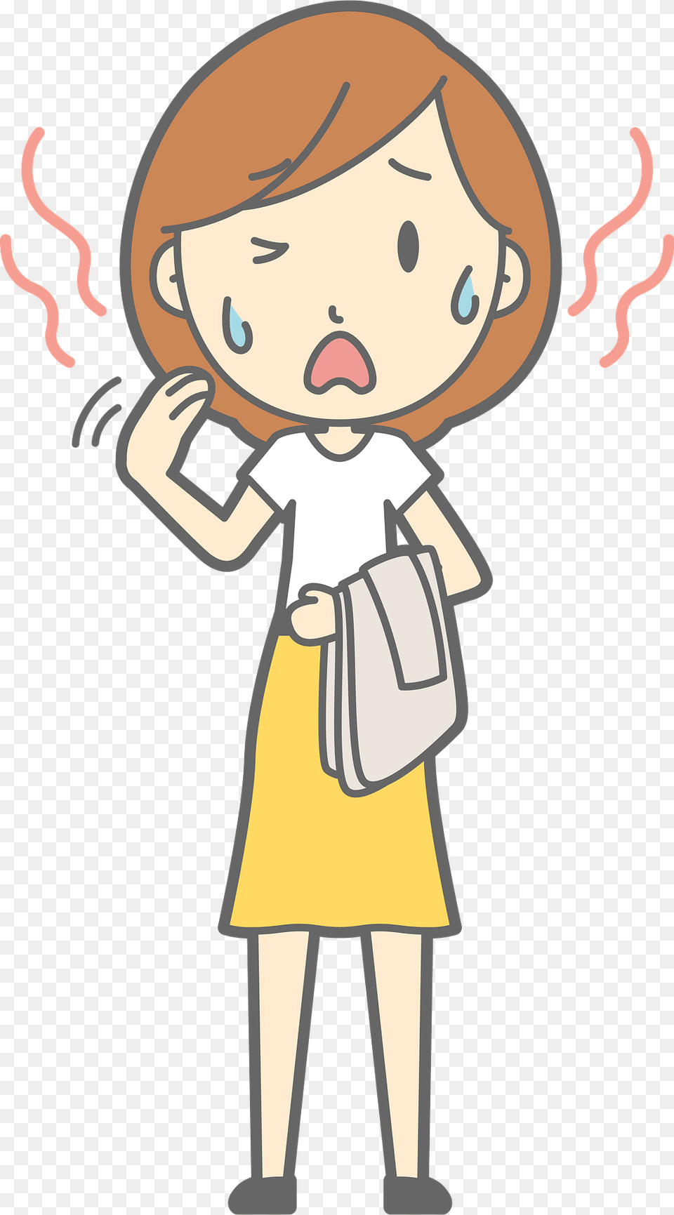 Louise Office Lady Is Hot And Sweating Clipart, Baby, Person, Publication, Book Free Png