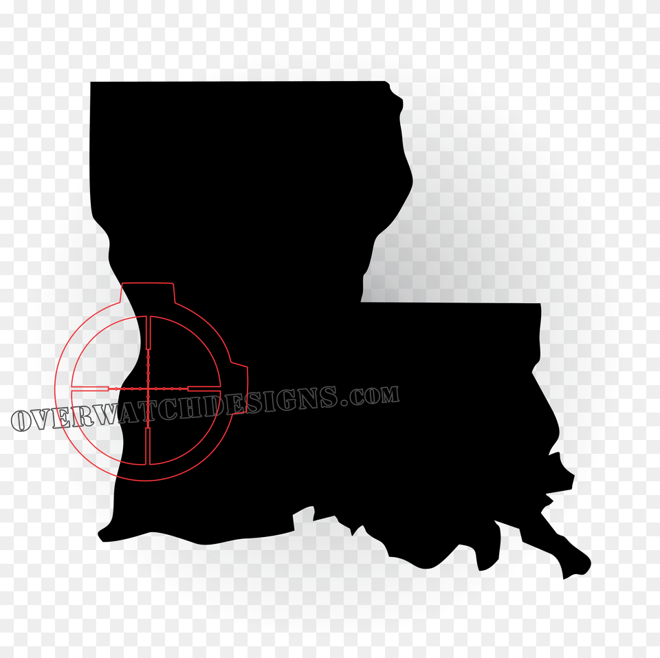 Louisiana, Silhouette, Firearm, Gun, Handgun Png Image