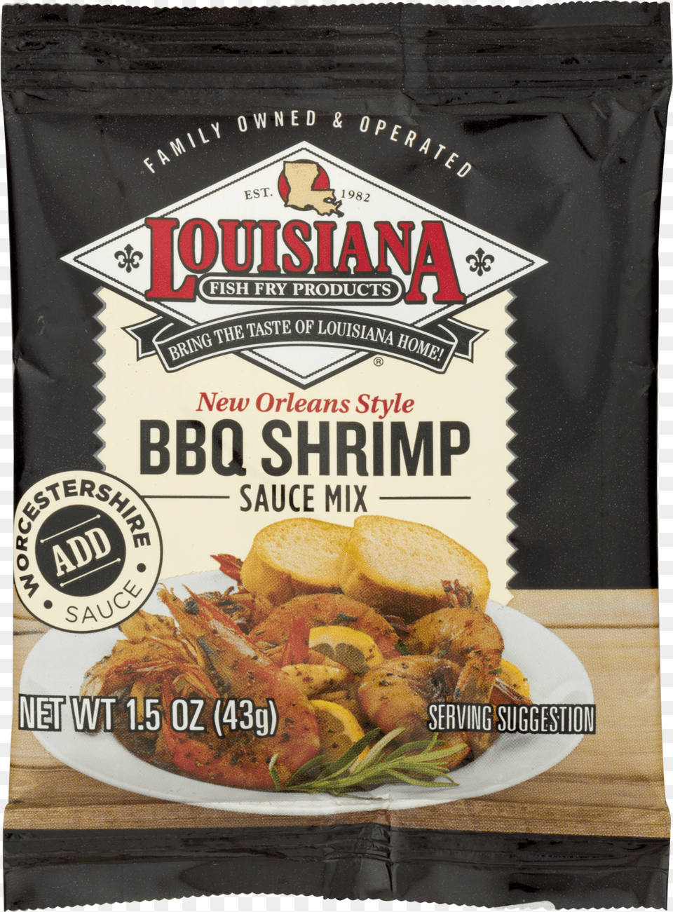 Louisiana Fish Fry Products New Orleans Style Bbq Shrimp Louisiana Sauce Mix Bbq Shrimp New Orleans Style, Food, Lunch, Meal, Bread Free Png