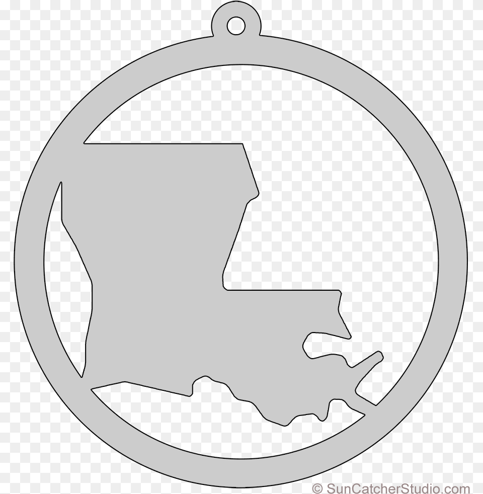 Louisiana Map Circle Free Scroll Saw Pattern Shape Scroll Saw, Disk, Symbol Png Image