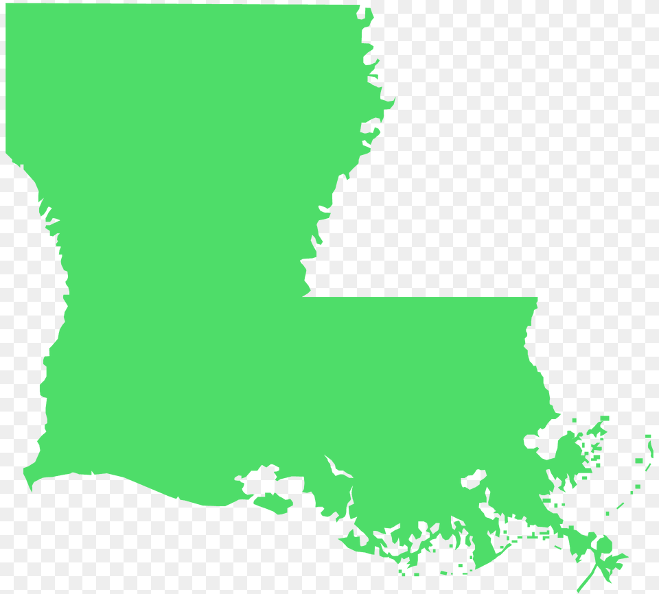 Louisiana Map Silhouette, Water, Land, Nature, Outdoors Free Png Download