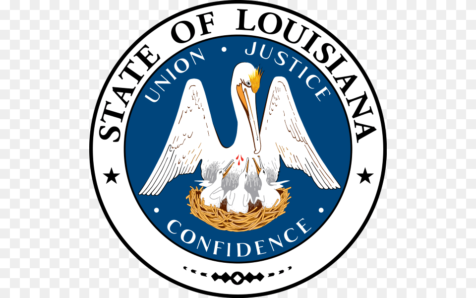 Louisiana State Seal, Logo, Animal, Bird, Waterfowl Png Image