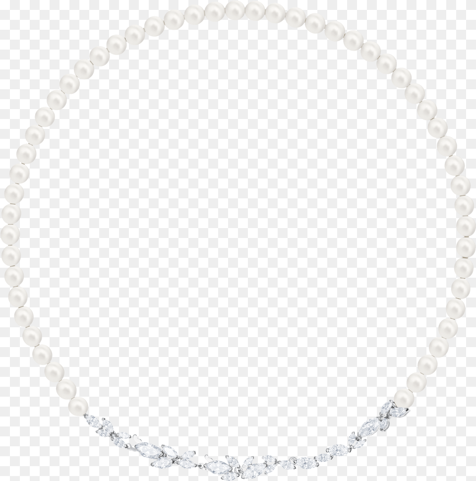Louison Pearl Necklace White Rhodium Plating Chain, Accessories, Jewelry, Bracelet, Bead Free Png