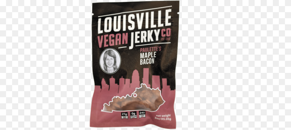 Louisville Vegan Jerky Louisville Vegan Jerky Company, Advertisement, Poster, Person, Food Png