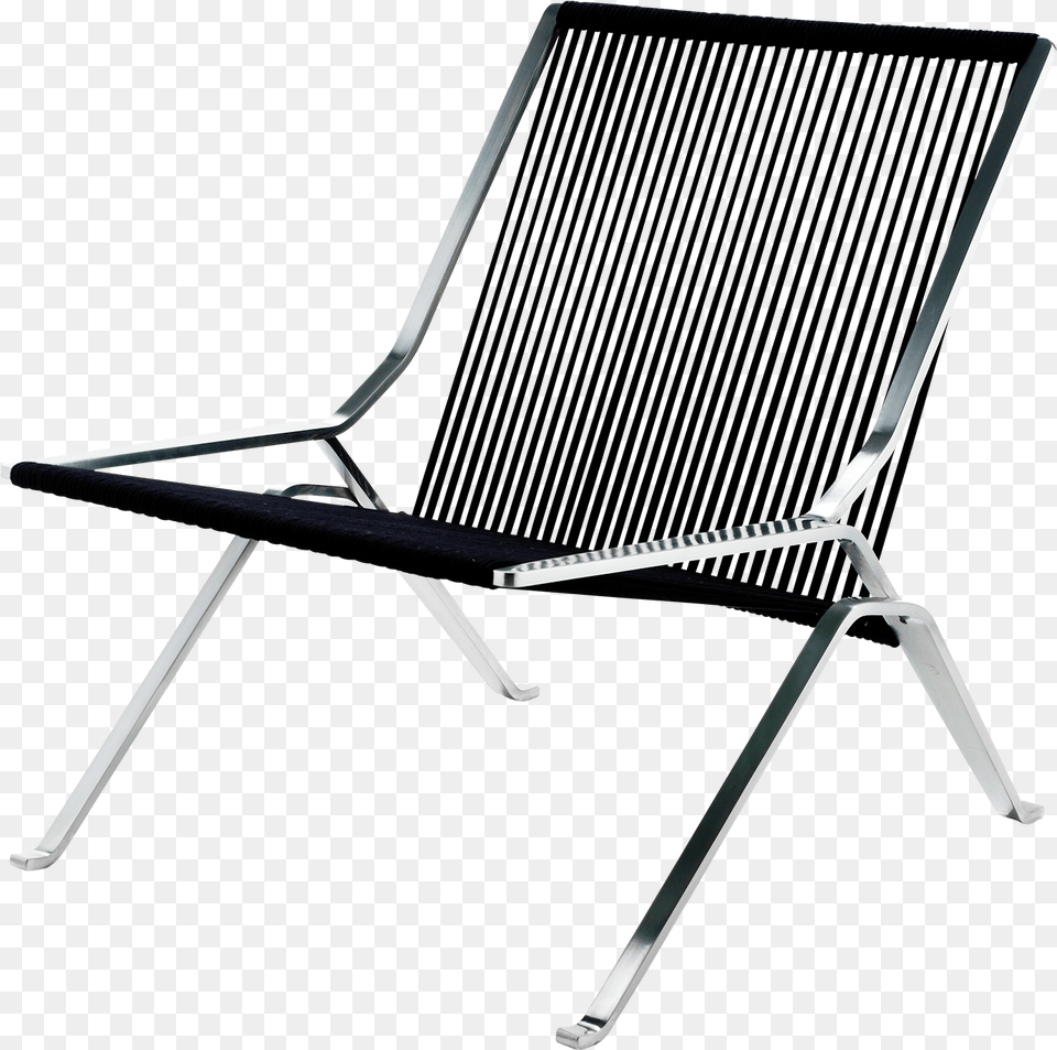 Lounge Chair Poul Kjrholm Black Flag Haylard Chair Design Poul Kjaerholm, Canvas, Furniture Free Png